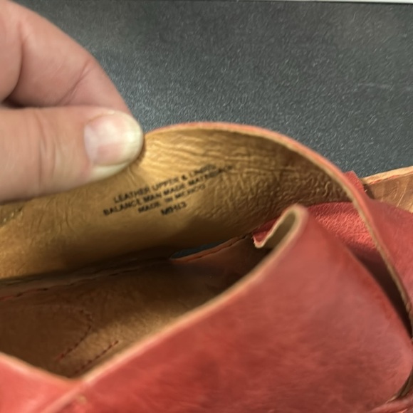 Born Red Leather Slingback Sandals size 9/40 1/2 - Picture 11 of 13